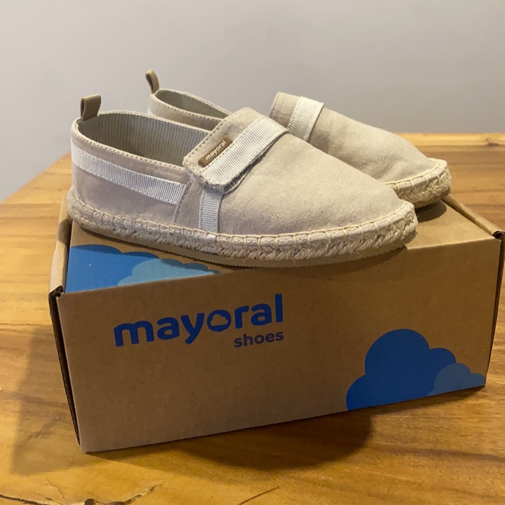 Mayoral Velcro canvas dress shoes